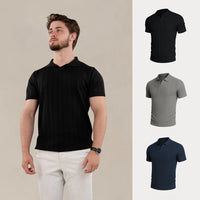 ACHETEZ 1, RECEVEZ 3 – LOT DE T-SHIRTS TEXTURÉS ÉDITION PREMIUM - NOIR • GRIS • BLEU MARINE / S
